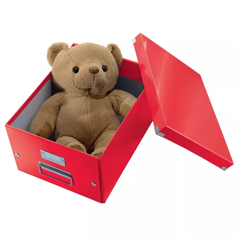 Leitz Box Click & Store WOW Cube Large úložná krabica, úložná krabica, červená, obdĺžniková, kartón, monochromatická, interiér