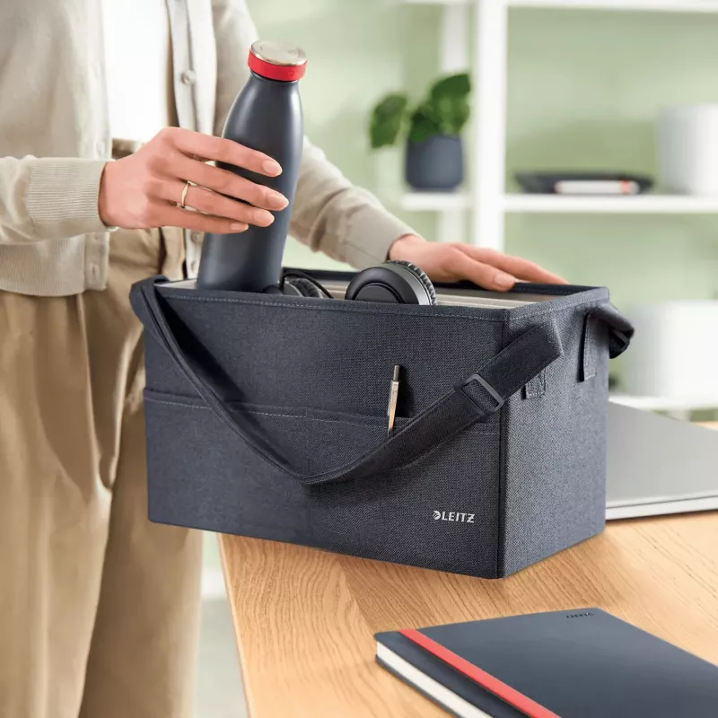 Leitz Fabric Compact Hot Desking pracovná taška, textil, monochromatická, unisex, 355 mm, 200 mm, 210 mm