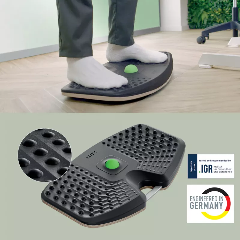 Leitz Ergo Active balance board, balance board, tmavosivá, 200 kg, -14 - 14°, 540 mm, 310 mm