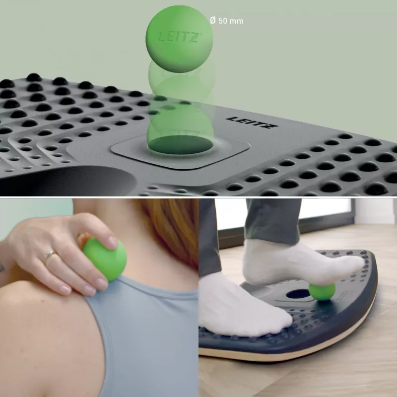 Leitz Ergo Active balance board, balance board, tmavosivá, 200 kg, -14 - 14°, 540 mm, 310 mm