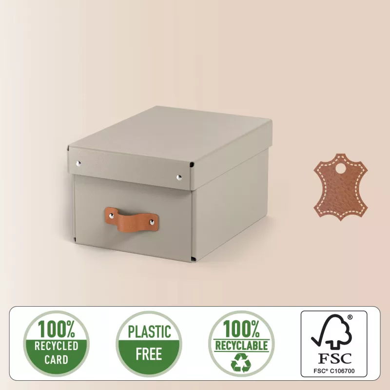 Leitz Puro úložná krabica s vekom, malá, 7L, 100% recyklovaný kartón, balenie 2 ks
