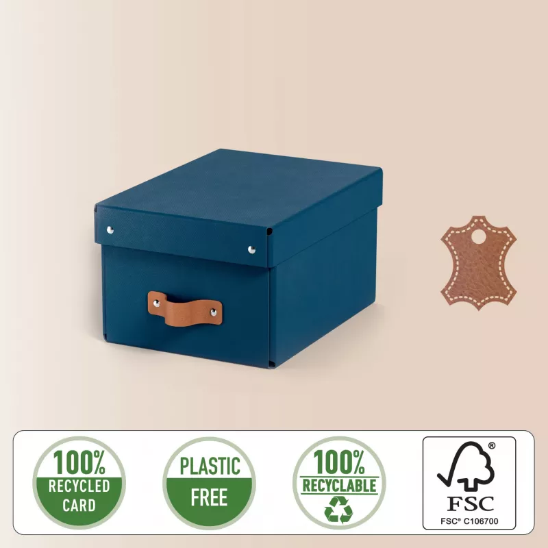 Leitz Puro úložná krabica s vekom, malá, 7 l, 100 % recyklovaný kartón, balenie 2 ks