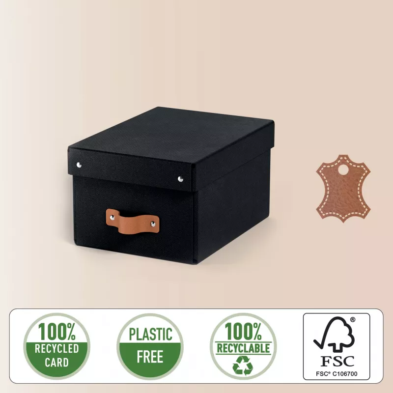 Leitz Puro úložná krabica s vekom, malá, 7L, 100% recyklovaný kartón, balenie 2 ks