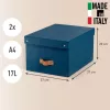 Leitz Puro úložná krabica s vekom, stredná, 17 l, 100 % recyklovaný kartón, balenie 2 ks