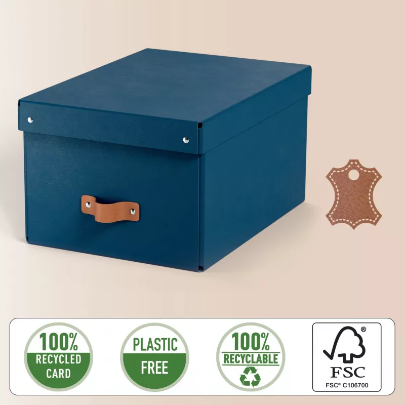 Leitz Puro úložná krabica s vekom, stredná, 17 l, 100 % recyklovaný kartón, balenie 2 ks