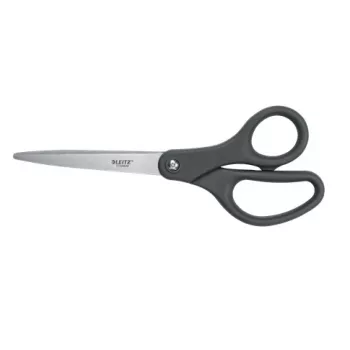 Leitz Titanium nožnice 205 mm, dospelí, rovný strih, jednotlivé, sivá, nehrdzavejúca oceľ, nehrdzavejúca oceľ, kancelárske nožnice