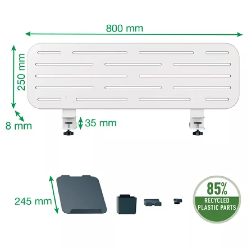Leitz Ergo Pegboard organizér na pracovný stôl s držiakom na notebook, 80x25 cm