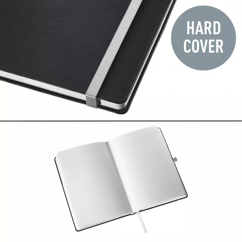 Leitz Style zápisník A5 čistý s tvrdým obalom, monochromatický, čierna, A5, 80 listov, 100 g/m², tvrdý obal
