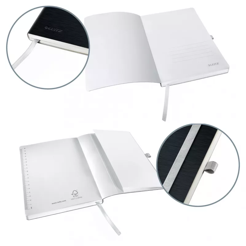 Leitz Style zápisník A5 čistý s mäkkým obalom, monochromatický, čierna, A5, 80 listov, 100 g/m², mäkký obal