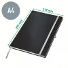 Leitz Style zápisník A4 linajkovaný s tvrdým obalom, monochromatický, modrá, A4, 80 listov, 100 g/m², linajkovaný papier
