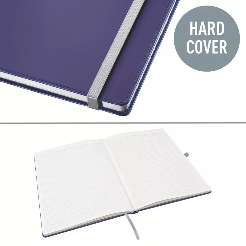 Leitz Style zápisník A4 štvorcový s pevnou väzbou, monochromatický, modrý, A4, 80 listov, 100 g/m², štvorcový papier