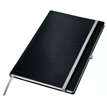 Leitz Style zápisník A4 štvorcový s pevnou väzbou, monochromatický, čierny, A4, 80 listov, 100 g/m², štvorcový papier