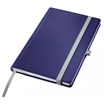 Leitz Style zápisník A5 linajkovaný s pevnou väzbou, monochromatický, modrý, A5, 80 listov, 100 g/m², linajkovaný papier