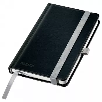 Leitz Style zápisník A6 štvorcový s pevnou väzbou, monochromatický, čierny, A6, 80 listov, 100 g/m², štvorcový papier