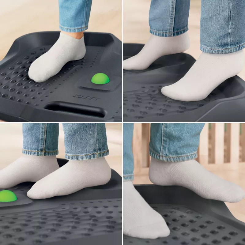 Leitz Ergo Active ergonomická protiúnavová podložka, obdĺžniková, čierna, polyuretán, Bubble, Čína, 605 x 681 mm
