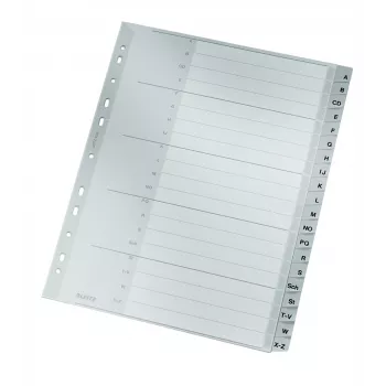 Leitz 12600000 abecedný register kartón sivý