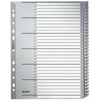 Leitz 12810000 číselný register kartón sivý