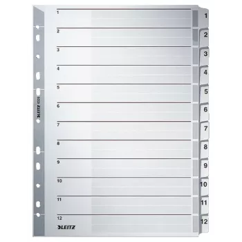 Leitz 43250000 registre numerické kartónové sivé