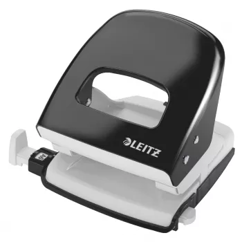 Leitz NeXXt dierovačka 5008, 2-dierkový 30 listov, 30 listov, čierna, biela, kov, 3 mm, A6, 107 mm