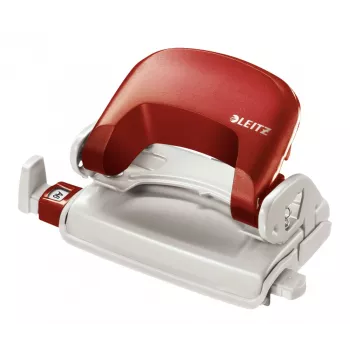 Leitz dierovačka 5058 NeXXt, 2-dierkový 10 listov, 10 listov, červená, plast, 8 cm, 5,5 mm, A4