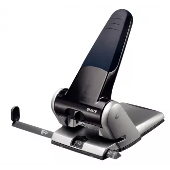 Leitz heavy duty dierovačka, 65 listov, čierna, sivá, 8 cm, 5,5 mm, A4, 130 mm