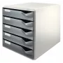 Leitz Post Set, 5 zásuviek, plast, sivý, 1 kus, 3,65 kg, 285 x 355 x 290 mm