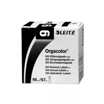 Leitz Orgacolor samolepiaca etiketa zaoblený obdĺžnik čierna
