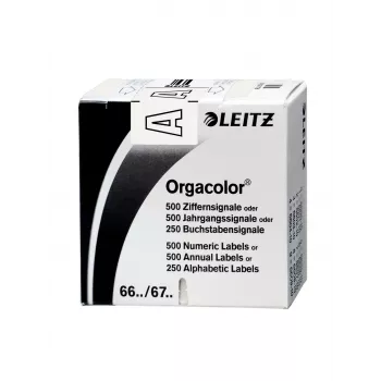 Leitz Orgacolor samolepiaca etiketa zaoblený obdĺžnik biela