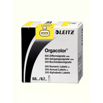 Leitz Orgacolor samolepiace etikety zaoblený obdĺžnik žltá