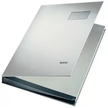 Leitz 5700-00-85 podpisová mapa, 20 priehradiek, A4, sivá