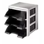 Leitz Briefablage-Rack Plus 3 priehradky, plast, čierna, A4, A4, 3 zásuvky, list