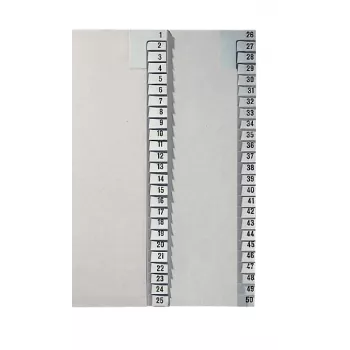 Leitz 13810085 tab registre numerické tab registre papier sivá