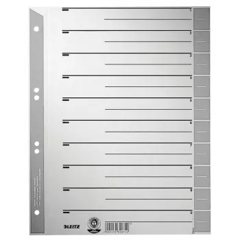 Leitz 16520085 tab index numerický tab index kartón sivá