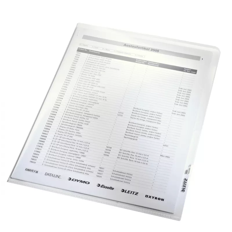 Leitz 40200003 priehľadná fólia 210 x 297 mm (A4) polypropylén (PP)