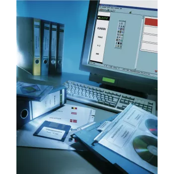 Leitz chrbtové etikety, PC tlačiteľné, pre LAF 180°, 50 mm, 175 ks, sivá, zakladač, 25 listov, kartón, 130 g/m², 3,1 cm