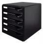 Leitz Post Set, čierna, A4, A5, A6, na výšku, 5 zásuviek, obálka, zakladač, list, poznámka, 3,65 kg