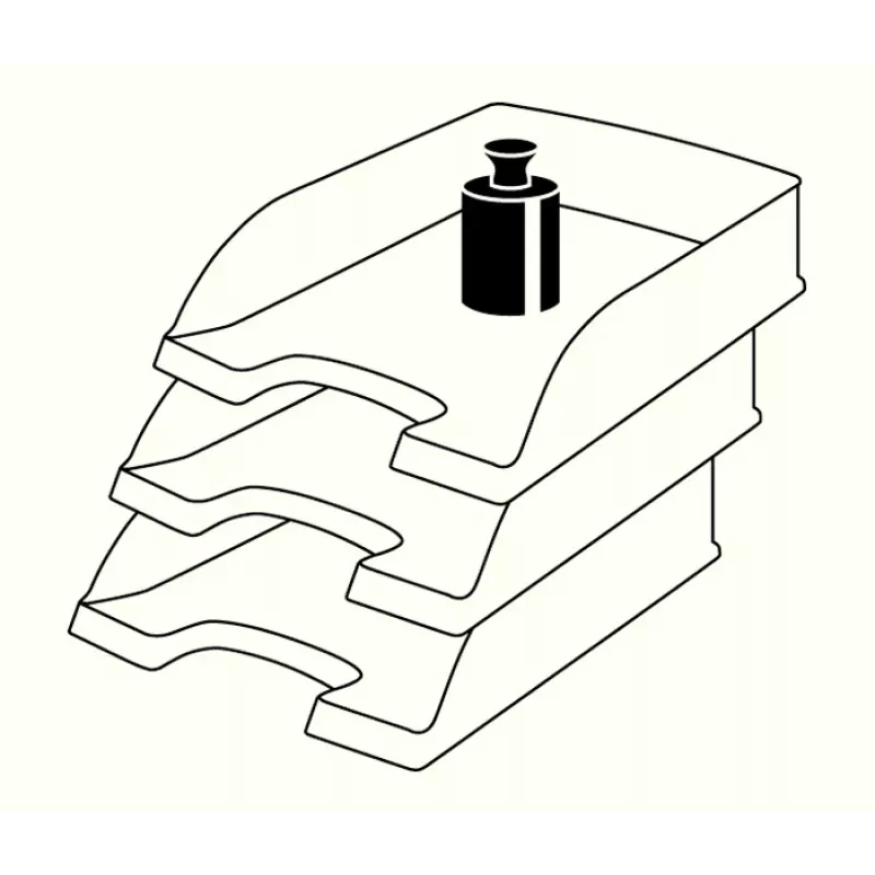 Leitz Briefablage Plus, plast, čierna, A4, 242 x 330 x 60 mm, 255 mm, 357 mm