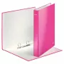 Leitz Ringbinder WOW laminovaný A4+ 2DR/25mm, A4, kartón, ružová, biela, 250 listov, 80 g/m²