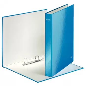 Leitz Ringbinder WOW laminovaný A4+ 2DR/25mm, A4, kartón, modrá, biela, 250 listov, 80 g/m²