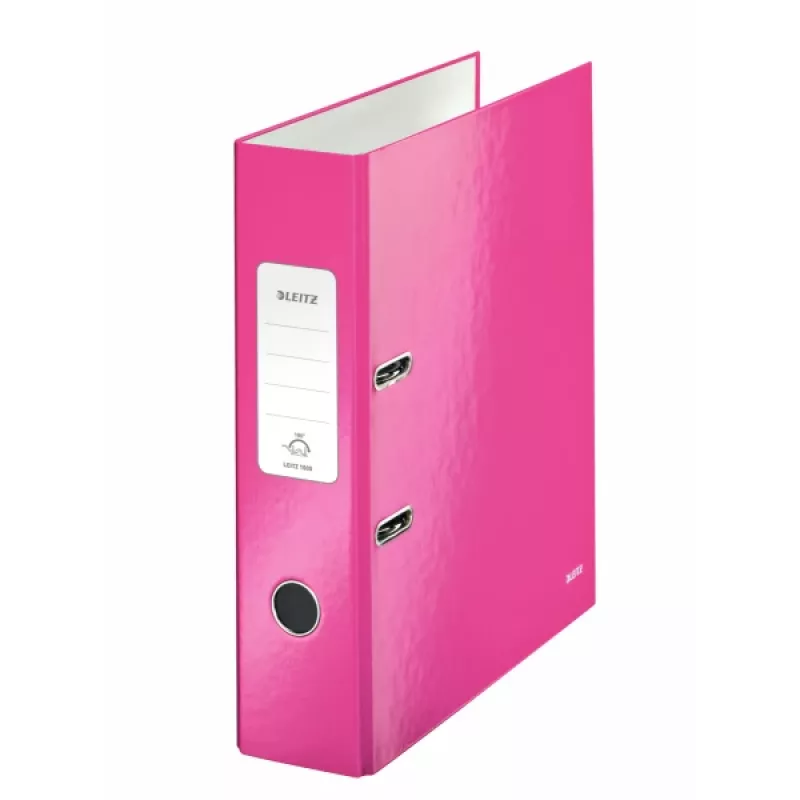 Leitz Ordner 180° WOW POB/laminovaný A4/80 mm, A4, kartón, ružová, 600 listov, 80 g/m², 8 cm