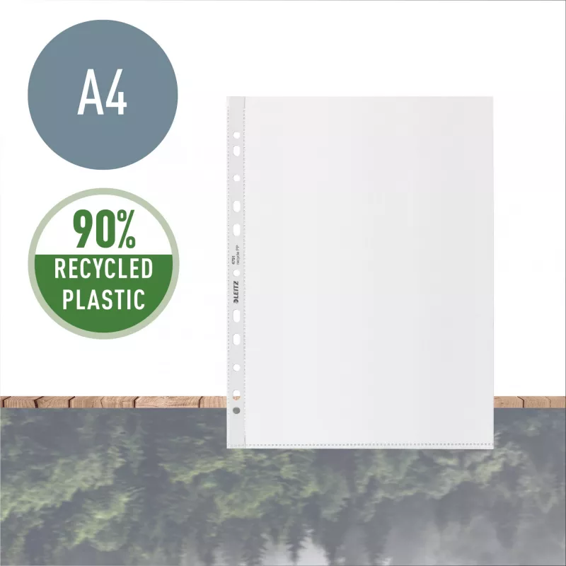 Leitz Recycle A4 vrecko, 210 x 297 mm (A4), transparentné, polypropylén (PP), na výšku, 0,1 mm, 230 mm