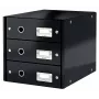 Leitz Click & Store WOW zásuvkový box (3 zásuvky), čierna, kartón, 286 mm, 358 mm, 282 mm, 2,21 kg