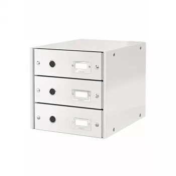 Leitz Click & Store WOW zásuvkový box (3 zásuvky), biela, kartón, 286 mm, 282 mm, 330 x 251 x 59 mm, 2,21 kg