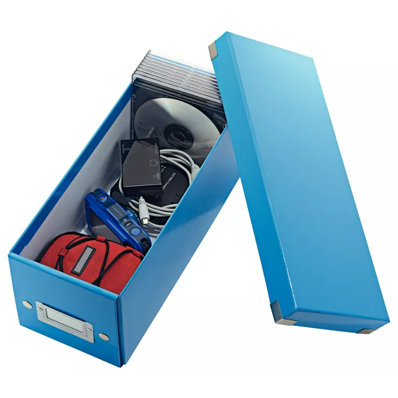 Leitz Click & Store WOW box na CD, modrý, kartón, 143 mm, 352 mm, 136 mm, 440 g