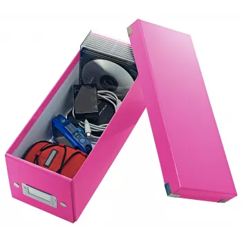 Leitz Click & Store WOW box na CD, ružový, kartón, 143 mm, 352 mm, 136 mm, 440 g