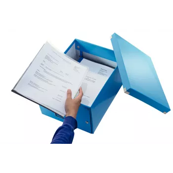 Leitz Click & Store WOW stredný úložný box, modrá, kartón, 16,7 l, 281 mm, 200 mm, 265 x 335 x 188 mm