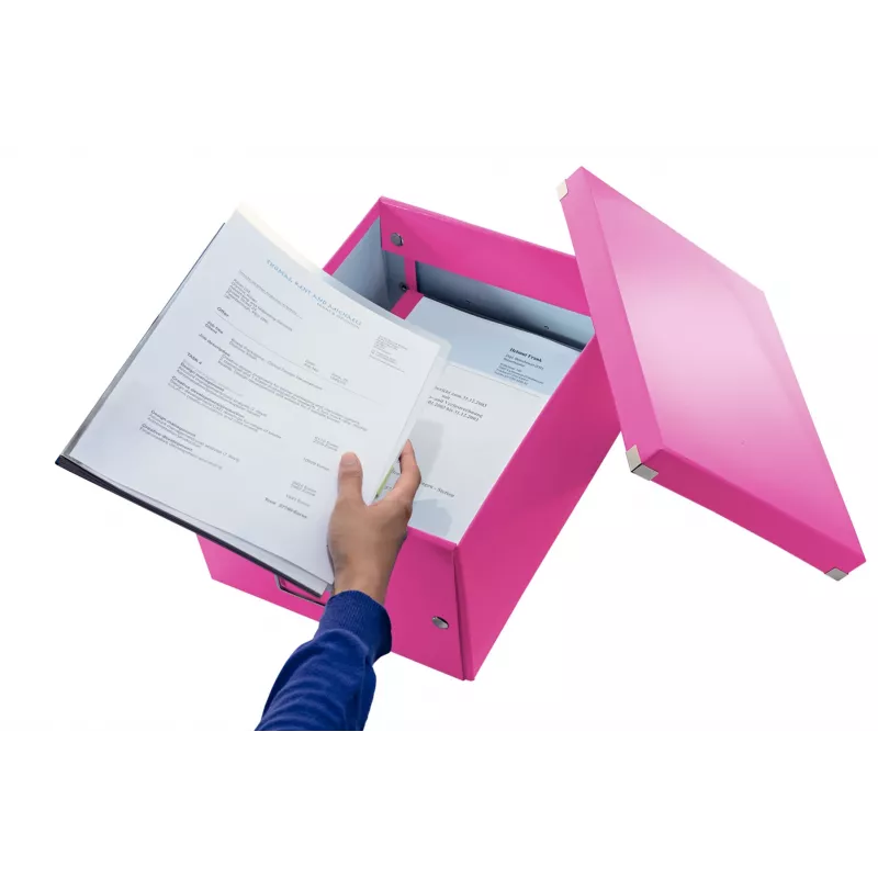 Leitz Click & Store WOW stredný úložný box, ružová, kartón, 16,7 l, 281 mm, 200 mm, 265 x 335 x 188 mm