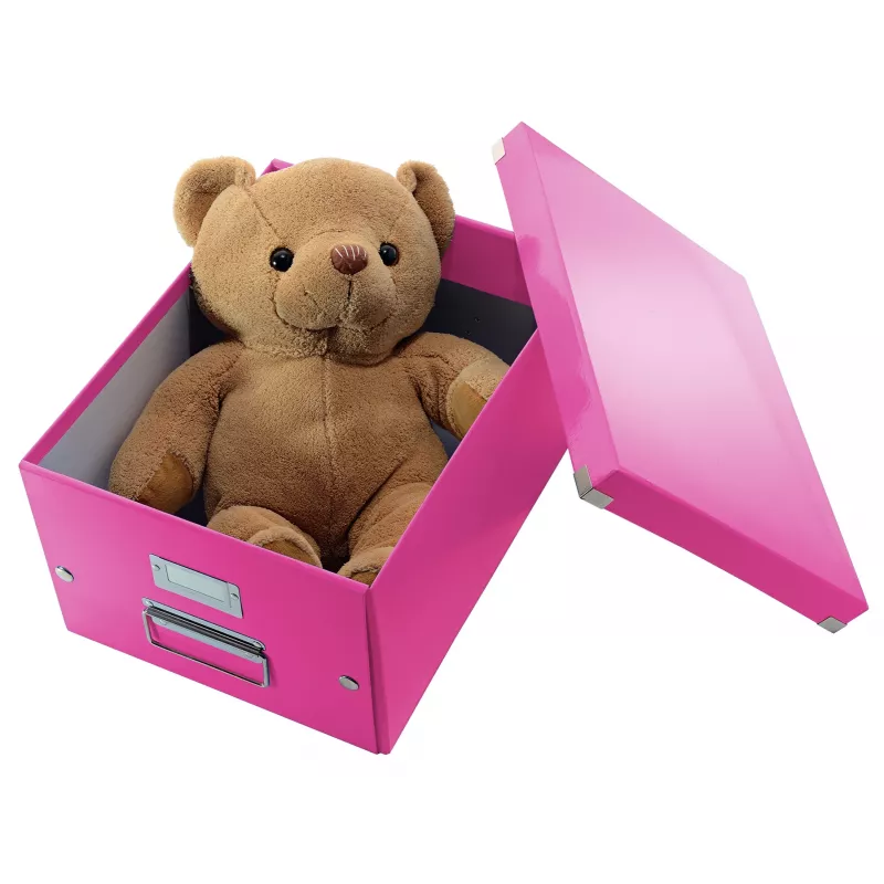 Leitz Click & Store WOW stredný úložný box, ružová, kartón, 16,7 l, 281 mm, 200 mm, 265 x 335 x 188 mm