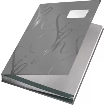 Leitz Design kniha na podpisy 18 rozdeľovačov A4, sivá, kartón, A4, 240 mm, 25 mm, 320 mm
