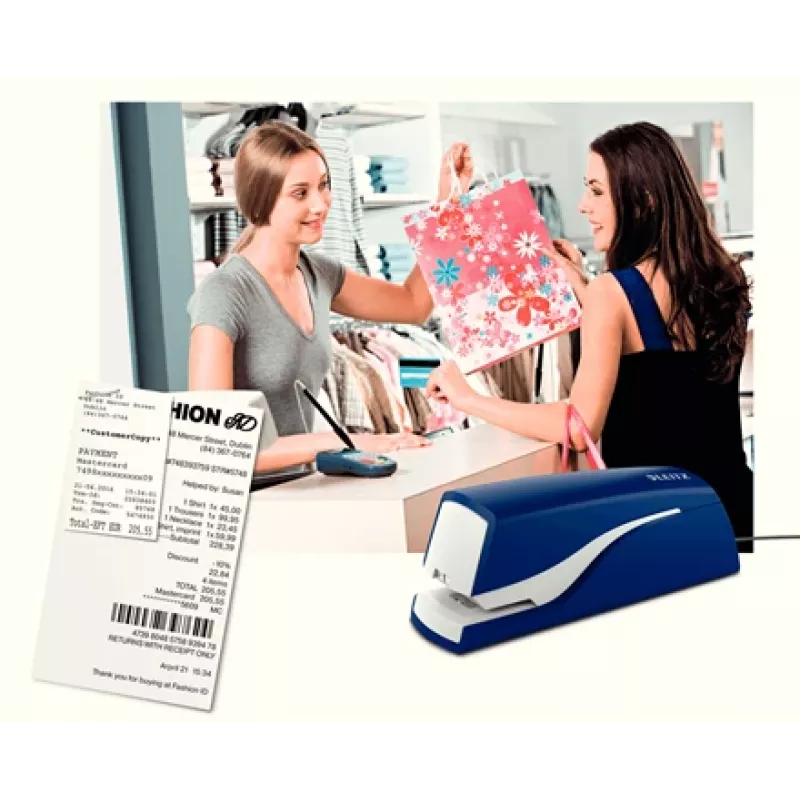 Leitz elektrická zošívačka 5532 NeXXt 10 listov, 10 listov, 200 sponiek, 1 cm, 1 cm, plast, modrá
